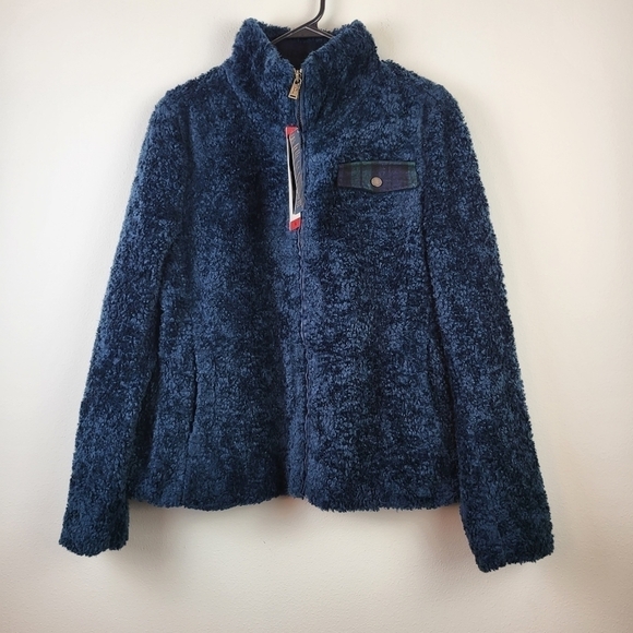 PENDLETON Women's Fuzzy full zip Jacket Size Medium NWT blue - Picture 2 of 8